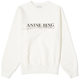 Anine Bing Ramona Doodle Sweatshirt Ivory