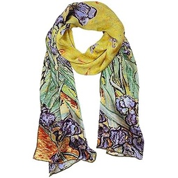 100% Mulberry Silk Scarf Womens Fashion Scarves Square and Long Bandana Shawls and Wraps Artist Collection Gift Package