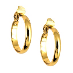 Gold-Tone 1.2 Medium Width Hoop E-Z Comfort Earrings