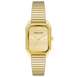 Womens Octagon Gold-Tone Stainless Steel Watch 35mm