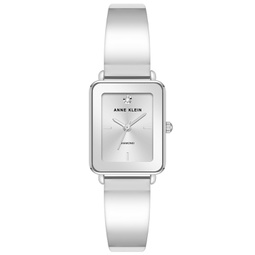 Womens Silver-Tone Solid Bangle Watch 22X27mm