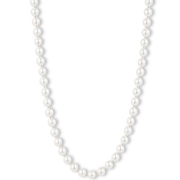 Blanc Imitation Pearl Collar Necklace