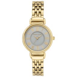 Womens Gold-Tone Bracelet Watch 30mm