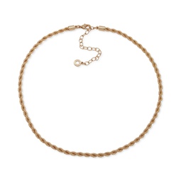 Gold-Tone Rope Chain Collar Necklace 16 + 3 extender