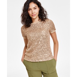 Womens Sequined T-Shirt