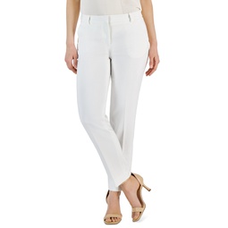 Womens Straight-Leg Mid-Rise Ankle Pants