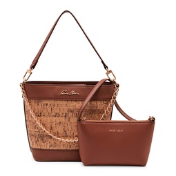 Cork Bucket Bag with Pouch