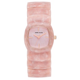 Womens Quartz Pink Acetate Link Expansion Watch 30mm