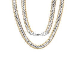 18K Goldplated & Stainless Steel Cuban Chain Link Necklace/24