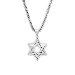 Stainless Steel Star Of David Pendant Necklace
