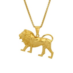 18K Goldplated Stainless Steel Lion Pendant Necklace
