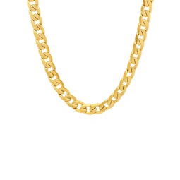 18K Goldplated Stainless Steel Cuban Chain Link Necklace