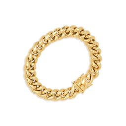 18K Goldplated Stainless Steel Cuban Chain Bracelet