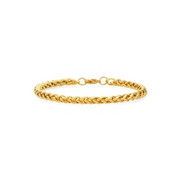 18K Gold Plated Stainless Steel Wheat Chain Bracelet
