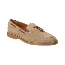 sandro weatherproof suede & leather loafer