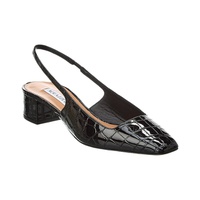 ginza 35 croc-embossed leather slingback pump