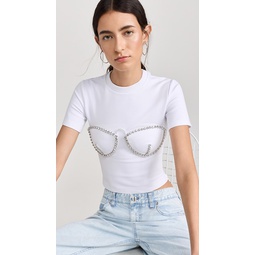 Crystal Bustier Cup T-Shirt