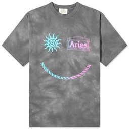 Aries Grunge Happy Dude T-Shirt Grey