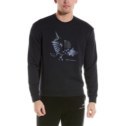 embroidered graphic crewneck sweatshirt