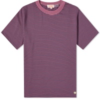 Armor-Lux Fine Stripe T-Shirt Purple & Marine Deep