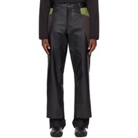 Black Kiko Kostadinov Edition Milne Leather Trousers 241953M189001