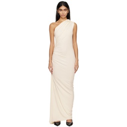 Off-White Single-Shoulder Maxi Dress 241302F055010