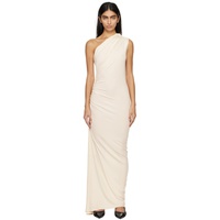 Off-White Single-Shoulder Maxi Dress 241302F055010