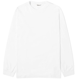 Auralee Long Sleeve Luster Plaiting T-Shirt White