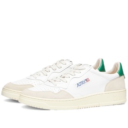 Autry 01 Low Leather and Suede Sneaker White & Green