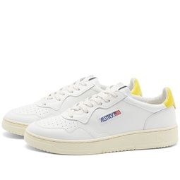 Autry 01 Low Leather Sneaker White & Yellow
