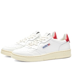 Autry 01 Low Leather Sneaker White & Red