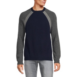 Colorblock Merino Wool & Cashmere Sweater