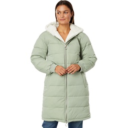 Womens Avec Les Filles Sherpa Lined Maxi Puffer Coat