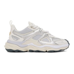 Silver & Off-White Satellite Sneakers 241307M237083