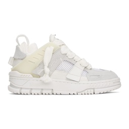 White Area Patchwork Sneakers 241307F127001