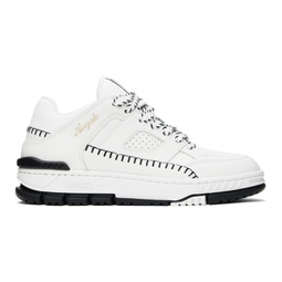 White & Black Area Lo Stitch Sneakers 241307M237115