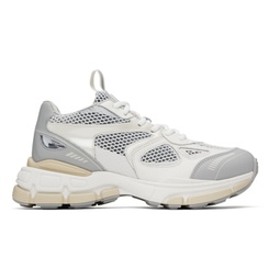 White & Gray Marathon Neo Sneakers 232307F128071