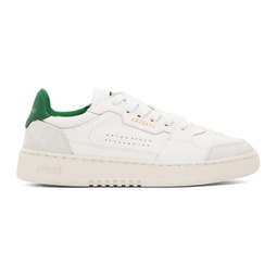 White & Green Dice Lo Sneakers 232307F128039