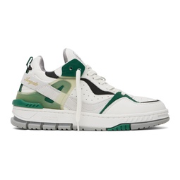 White & Green Astro Sneakers 241307M236003