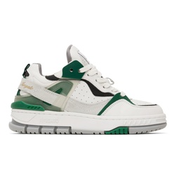 White & Green Astro Sneakers 232307F127001