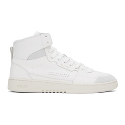 White & Gray Dice Hi Sneakers 232307M236001