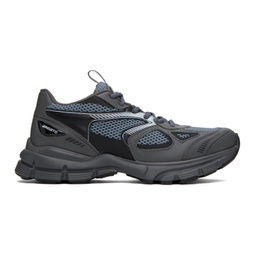 Gray & Black Marathon Runner Sneakers 232307M237058