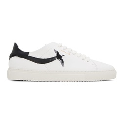 White & Black Clean 90 Stripe B Bird Sneakers 232307M237014