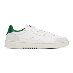 White & Green Dice Lo Sneaker 232307M237024