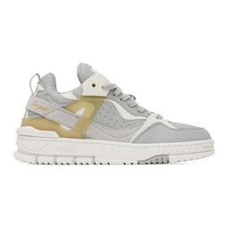 Gray & White Astro Sneakers 232307M237096