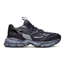 Black & Gray Marathon Runner Sneakers 231307M237048