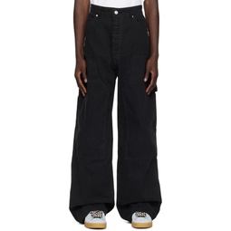 Black Paneled Trousers 241198M191004