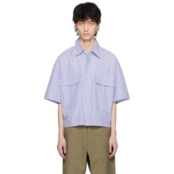 Blue Striped Shirt 241198M192001