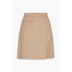 Pinstriped felt mini skirt