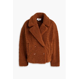 Sandy double-breasted faux shearling jacket